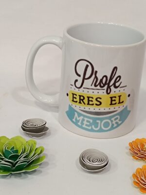 Taza blanca para profesores