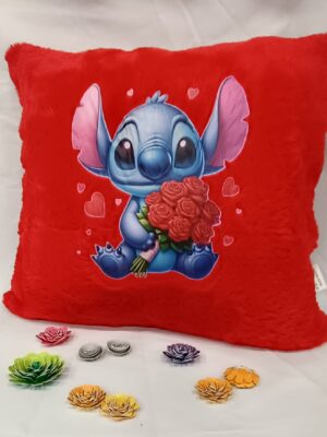 Cojín Stitch con rosas
