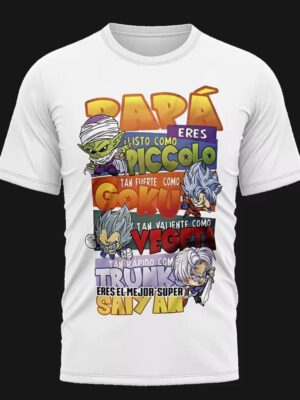 Camiseta Dragon Ball z Blanca Día del Padre