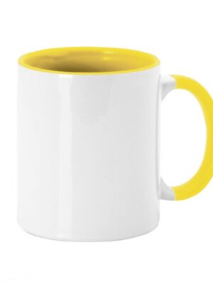 Taza asa redonda amarilla