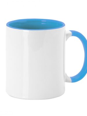 Taza asa redonda azul